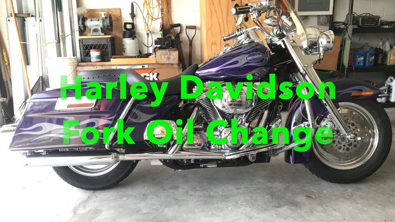 Как заменить масло в вилке Harley Davidson Road King