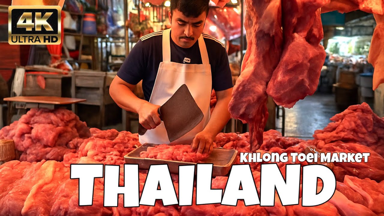 This Is the REAL Bangkok | KHLONG TOEI MARKET | 4K HDR