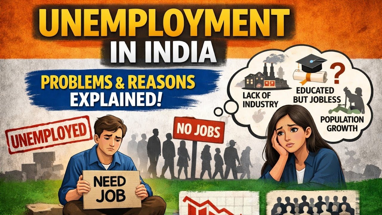 Unemployment in india important topic for patwari lekhpal students
