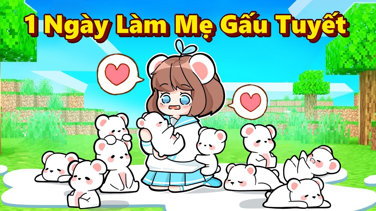 Mèo Simmy 1 Ngày Làm Mẹ Cho Em Bé Gấu Con Trong Minecraft