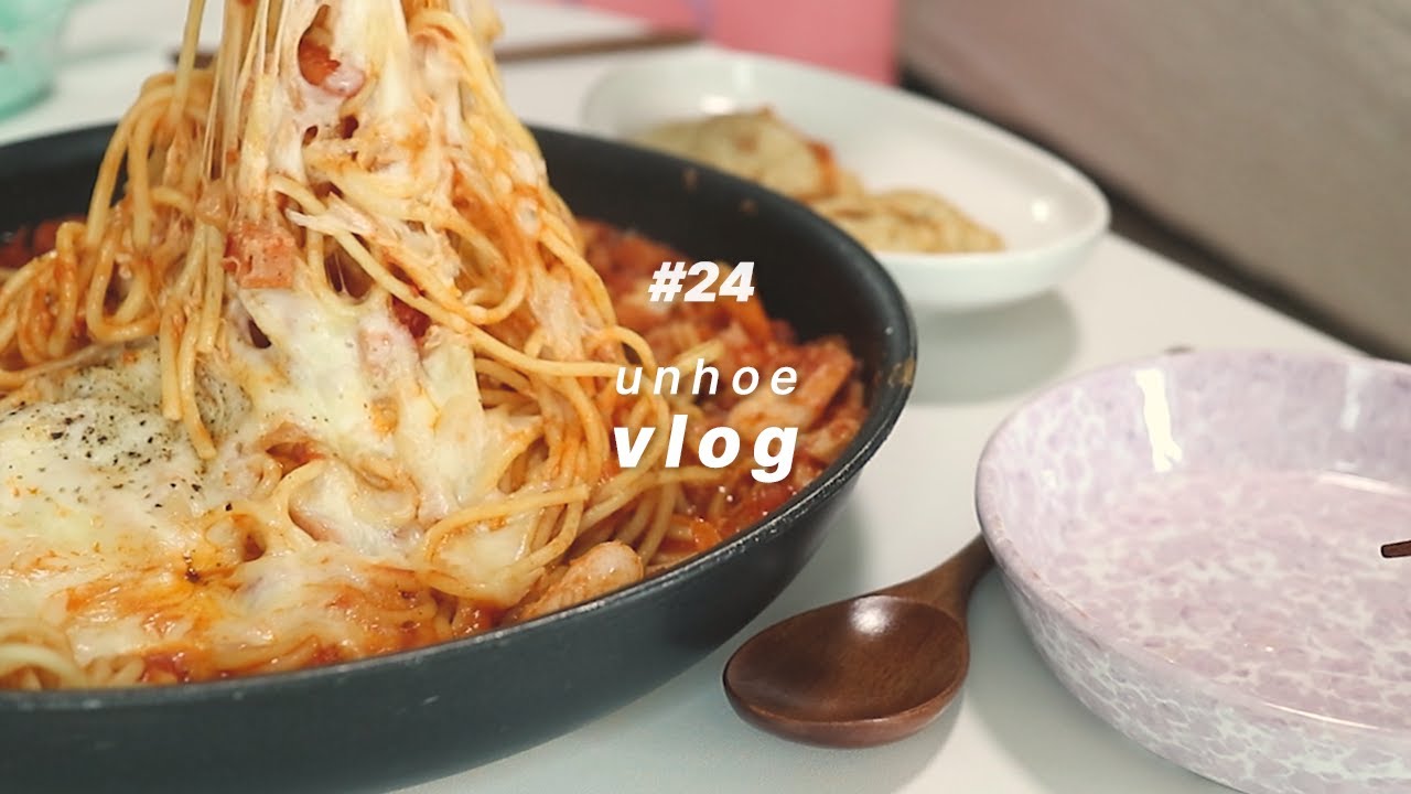 만드는거1시간 먹는거10분../김치찌개/치킨랩/노각무침비빔밥/신라면/토마토파스타