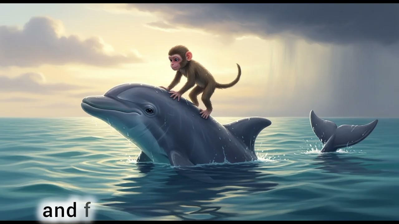 The Monkey and the Kind Dolphin | Story for Kids