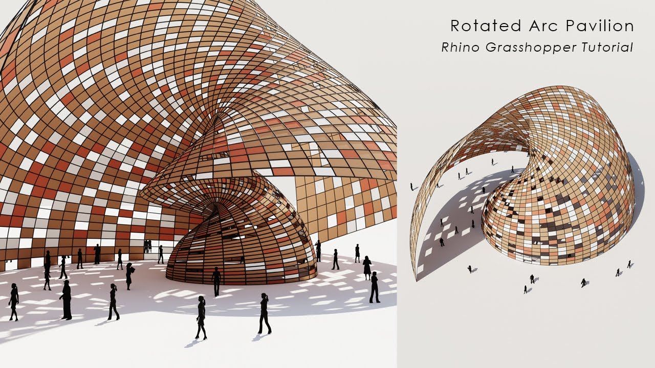 Rotated Arc Structure Pavilion Rhino Grasshopper Tutorial