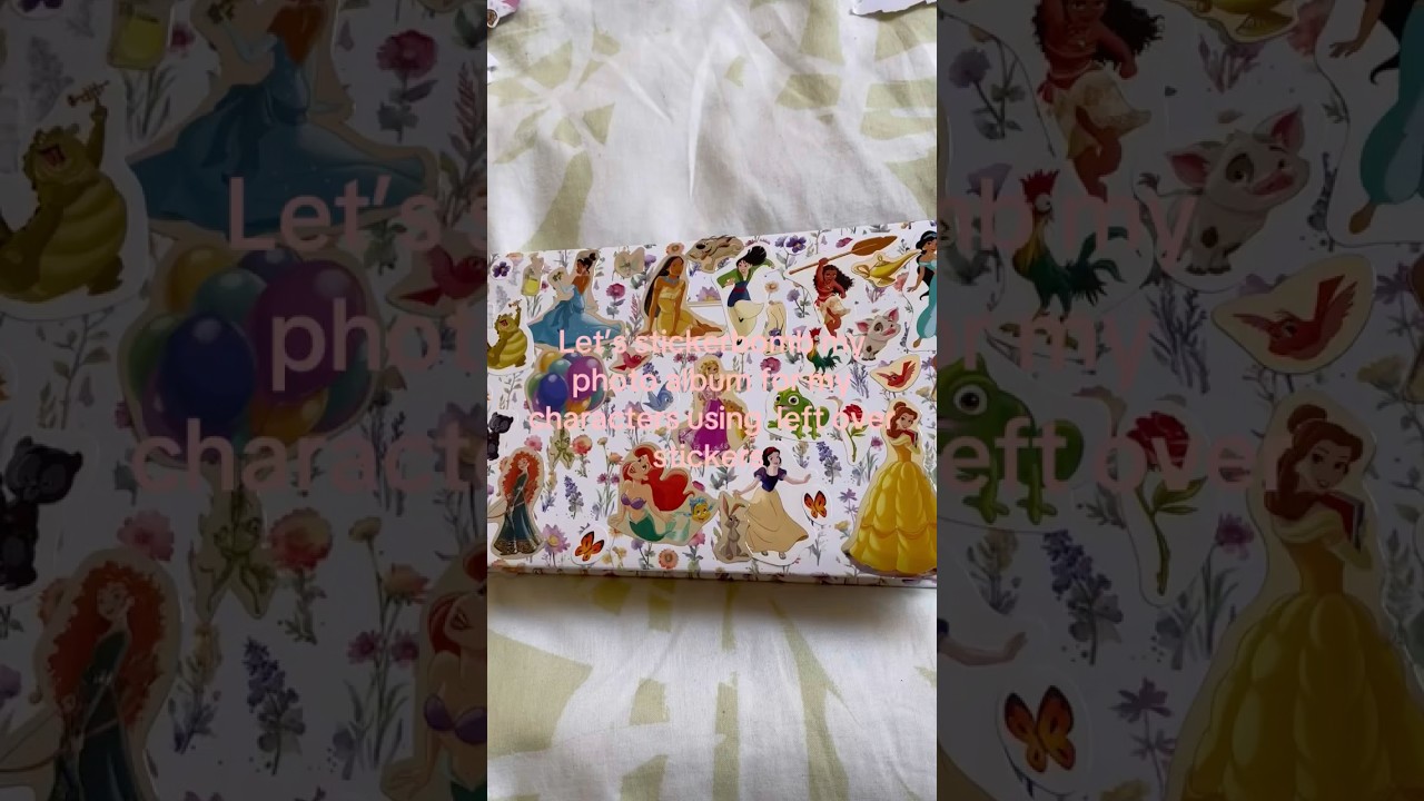 ￼ let&rsquo;s stickerbomb my photoalbum using leftover stickers #disney #stickerbombing #disneyprincesses￼