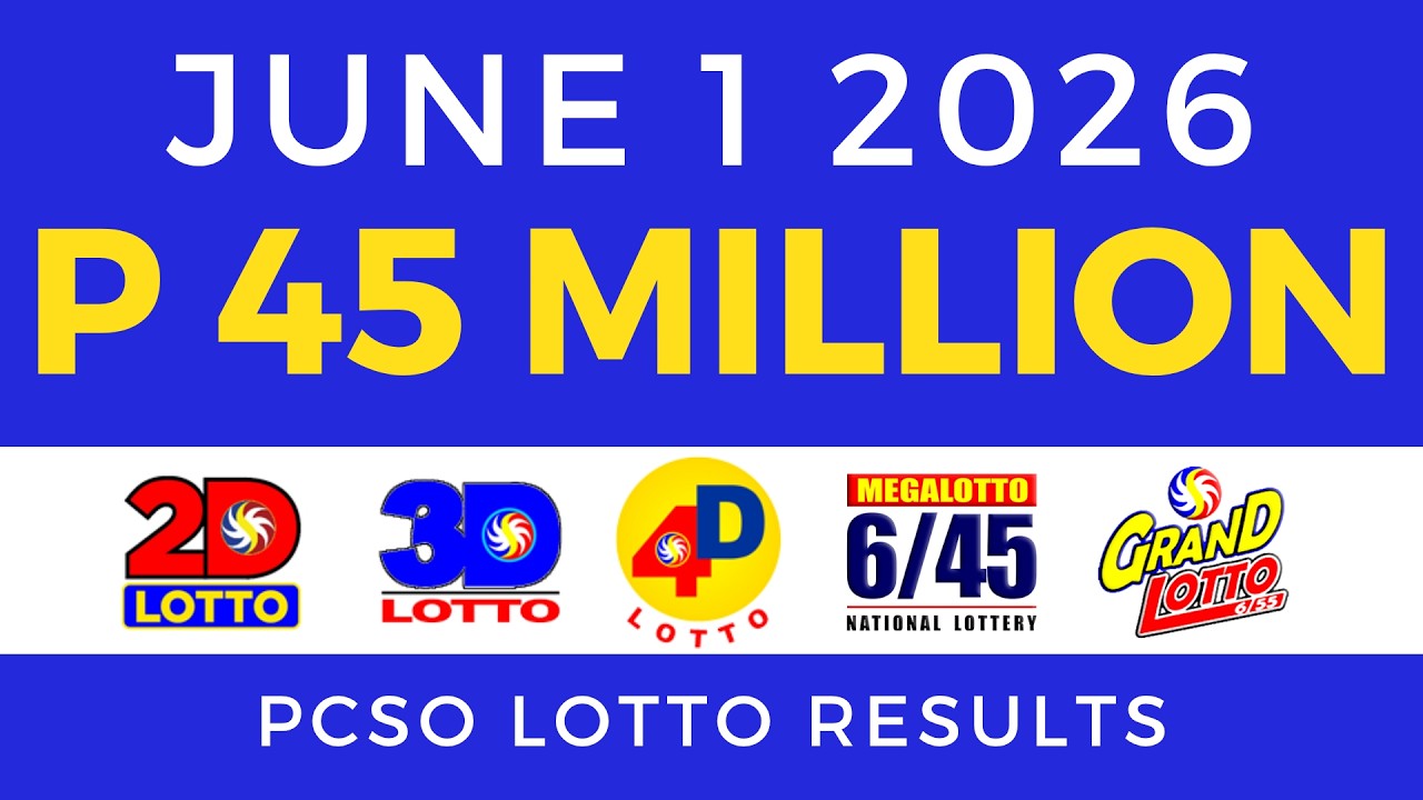 Lotto Result Today 9PM June 1 2026 PCSO