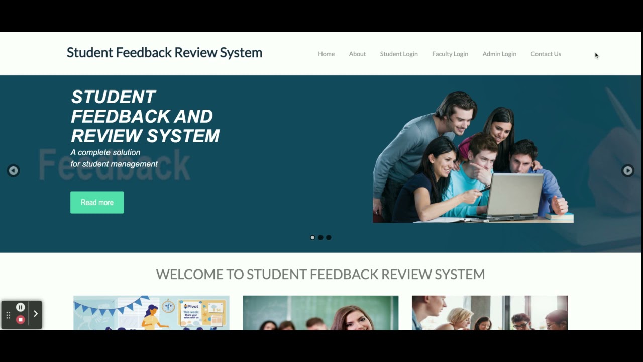 Student Feedback Review System Project on Python, Django and MySQL