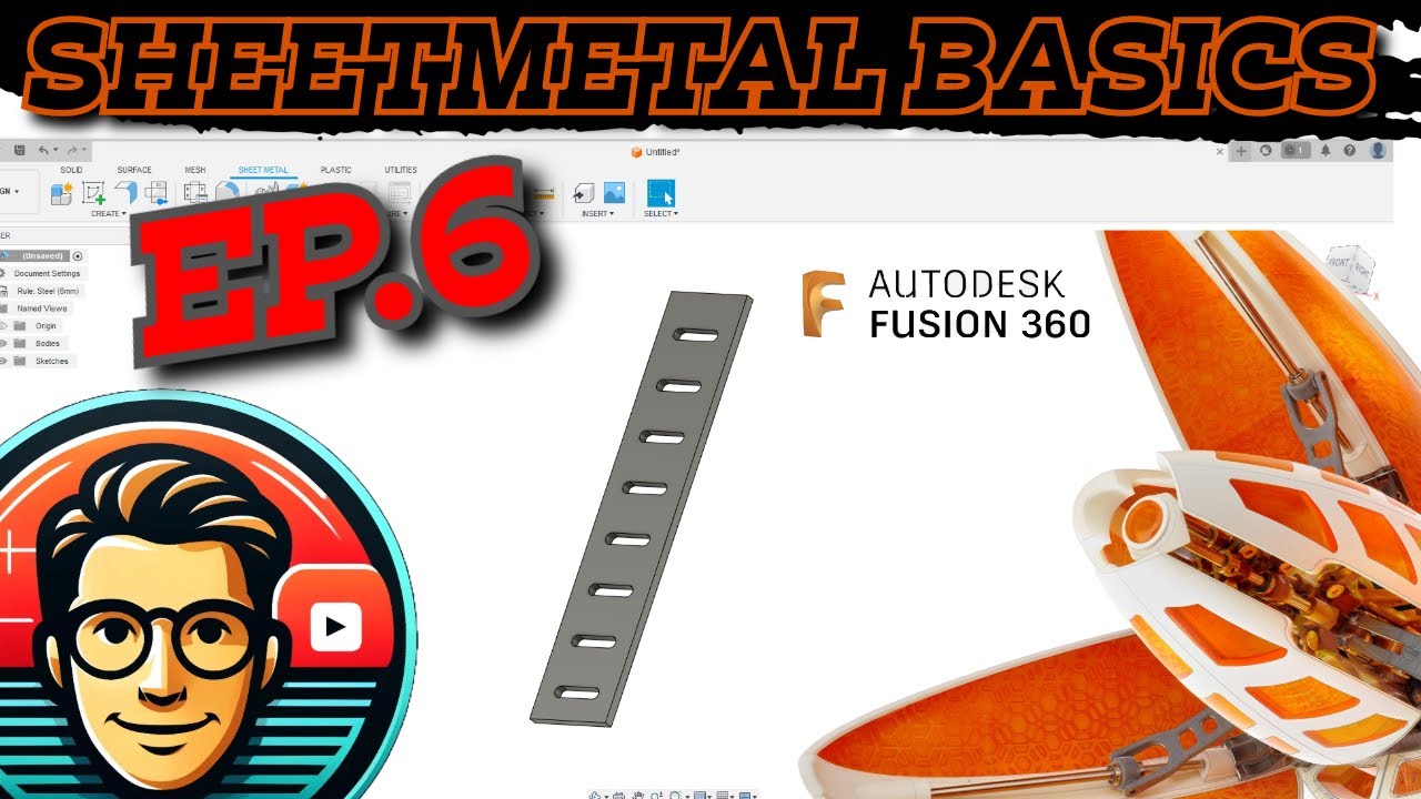 Fusion 360 Sheetmetal Basics - Creating RECTANGULAR PATTERNS - Perfect for Making Repetitive Holes!