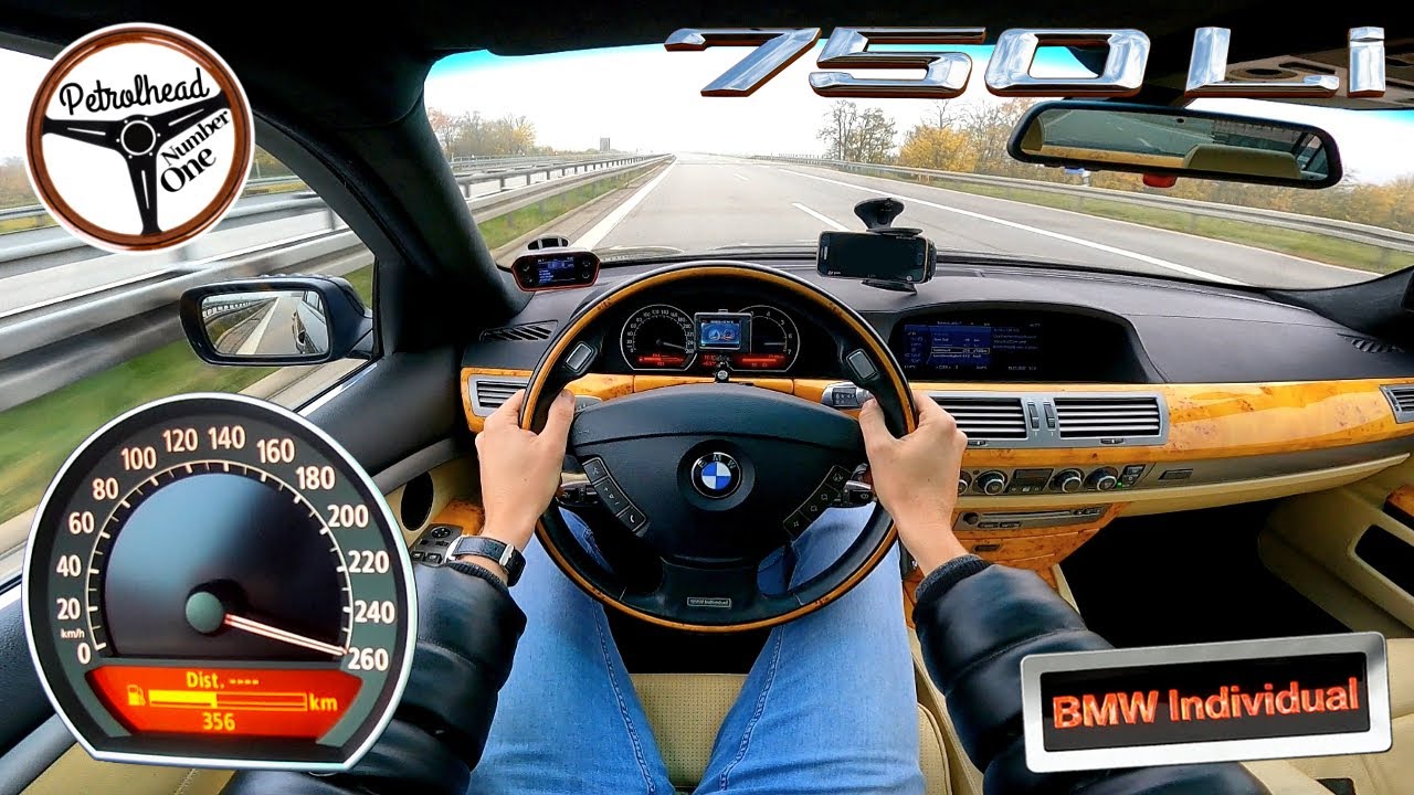 2005 BMW 750Li E66 "Individual" | V-MAX. Prezentacja. Racebox 100-200 km/h. AUTOBAHN.