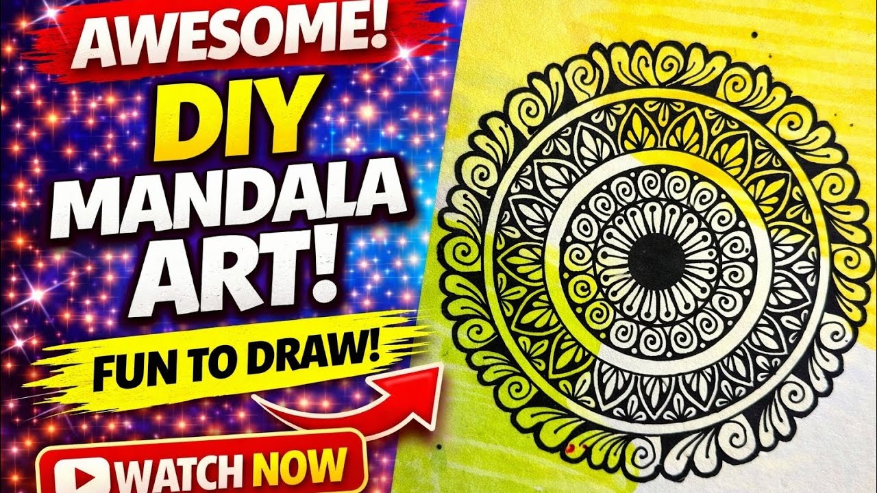 Mini Mandala Art Tutorial#huezcolor#mandala#art#beautiful#brush#love#indian#mandalaart#simple#easy