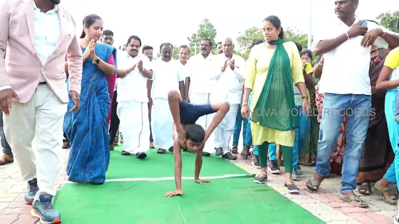 S. Dharsan's 254.5m Hand Walk in Paripoornasana – 8 Min of Pure Power! 💪🔥 | Nova World Record!