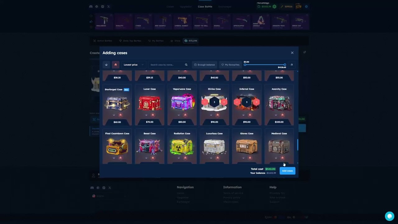 NEW CASES ON SKINS |
