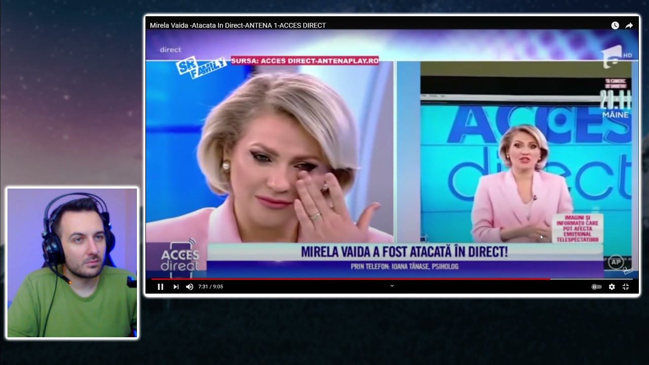 Reactionez la MIRELA VAIDA - Atacata in Direct