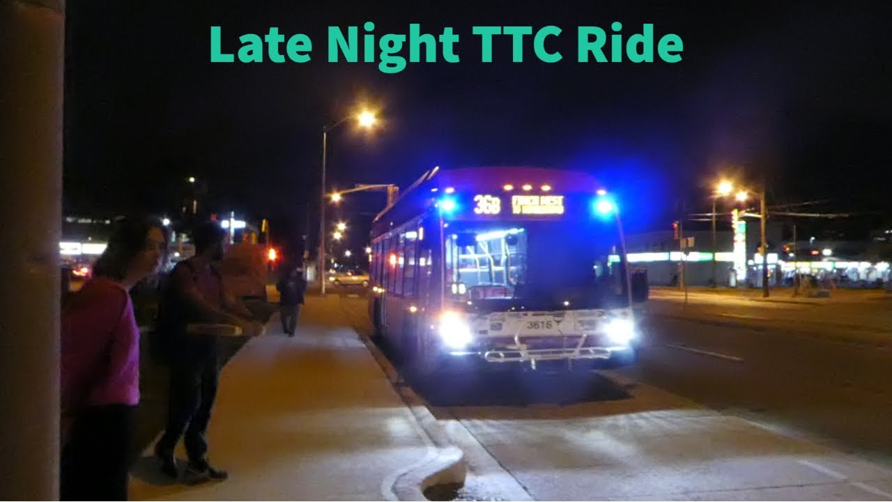 Late Night Toronto TTC Bus and Subway Ride Past Midnight 6/25/2023