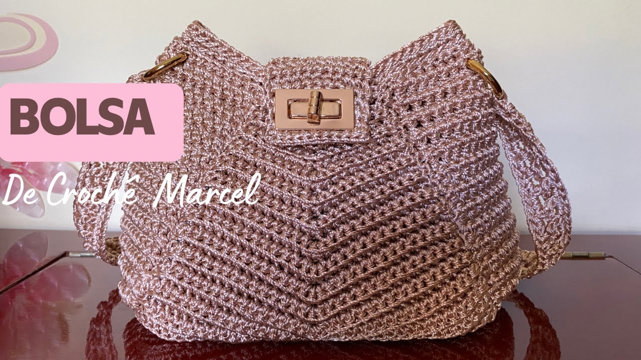 BOLSA DE CROCHÊ MARCEL FÁCIL E RÁPIDA por @Cris Teles Artesanatos