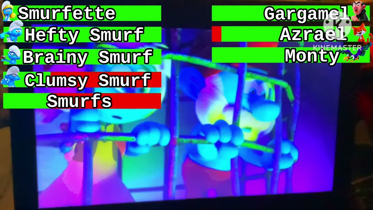 Smurfs: The Lost Village (2017) Final Battle with Healthbars