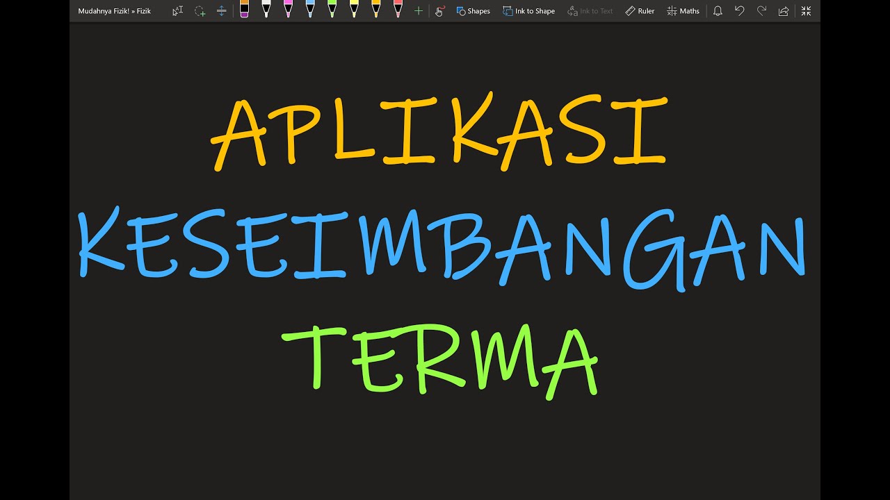 Fizik Tingkatan 4 KSSM Bab 4 Haba: Aplikasi Keseimbangan Terma