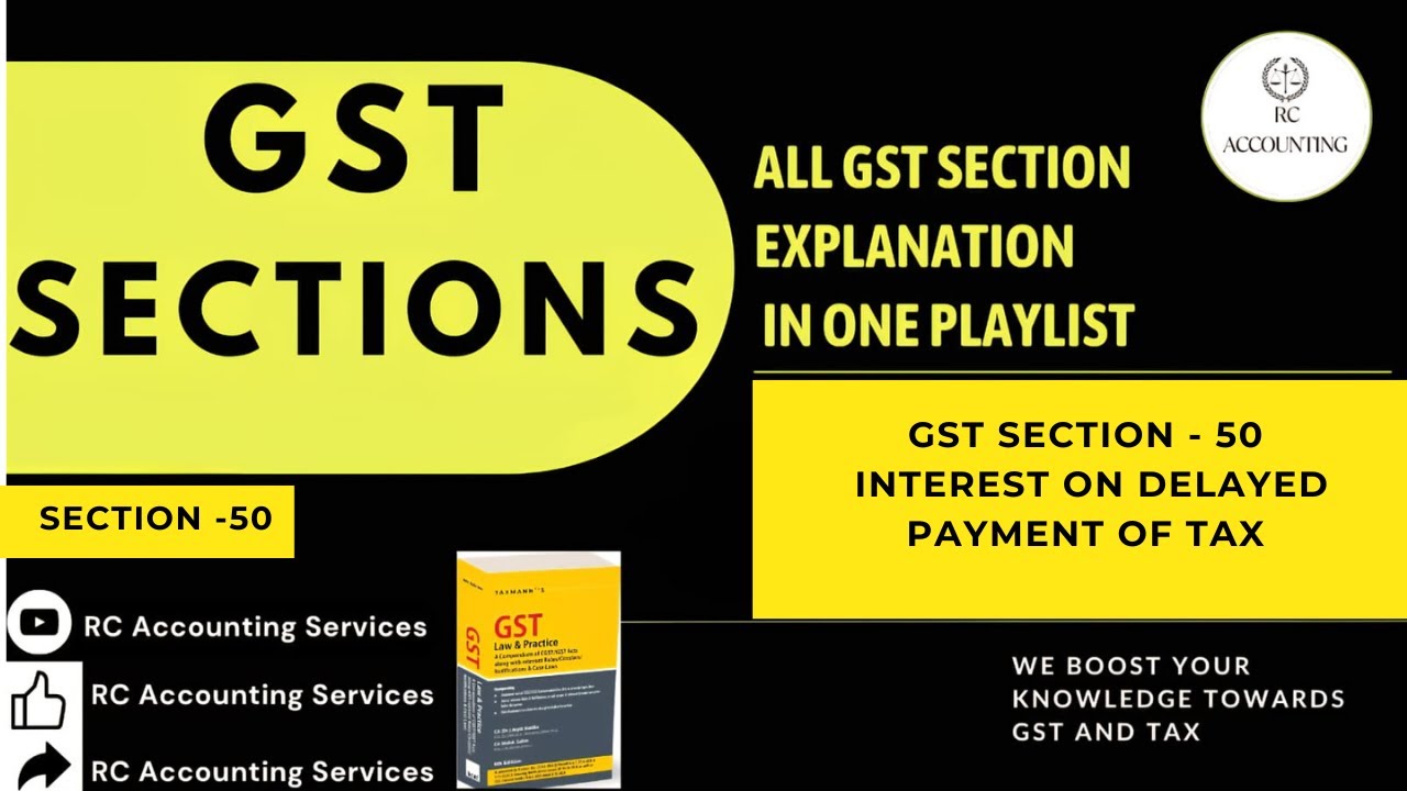 GST Section 50  | Interest on delayed payment of tax |