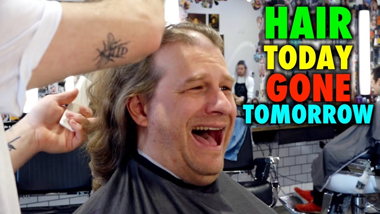 The Professor Shaves His Head