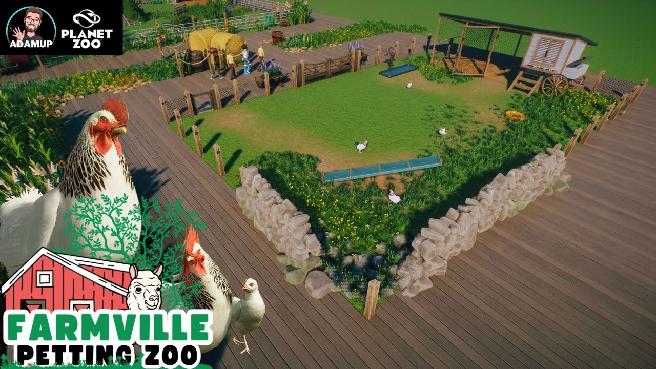 Building A Chicken Enclosure With A Chicken Coop In Planet Zoo | Farmville Petting Zoo Part 2 |