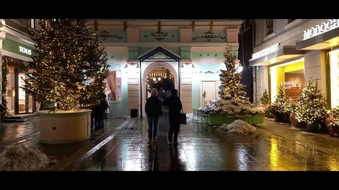 Москва новогодняя 2026 Столешников переулок