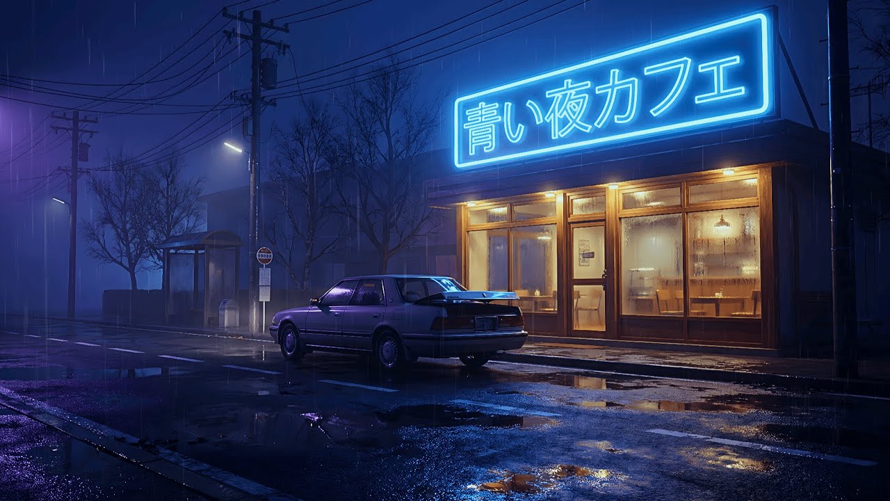 90s Rainy Tokyo Café 🌧️ Nostalgic Lofi Beats for Study & Focus