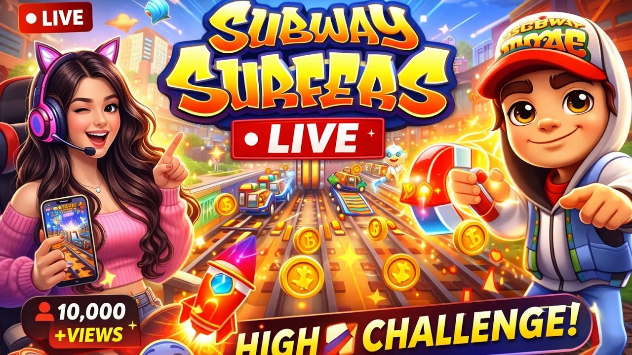 Subway Surfers Live 🔴 | Endless Run Challenge | High Score Gameplay