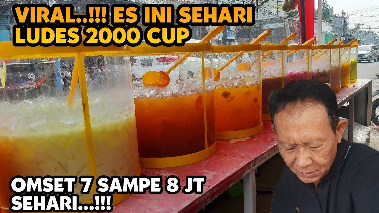 ES BUAH TER BRUTAL DAN TERBANYAK DI JEMBATAN BESI...!!!! INDONESIAN STREET FOOD