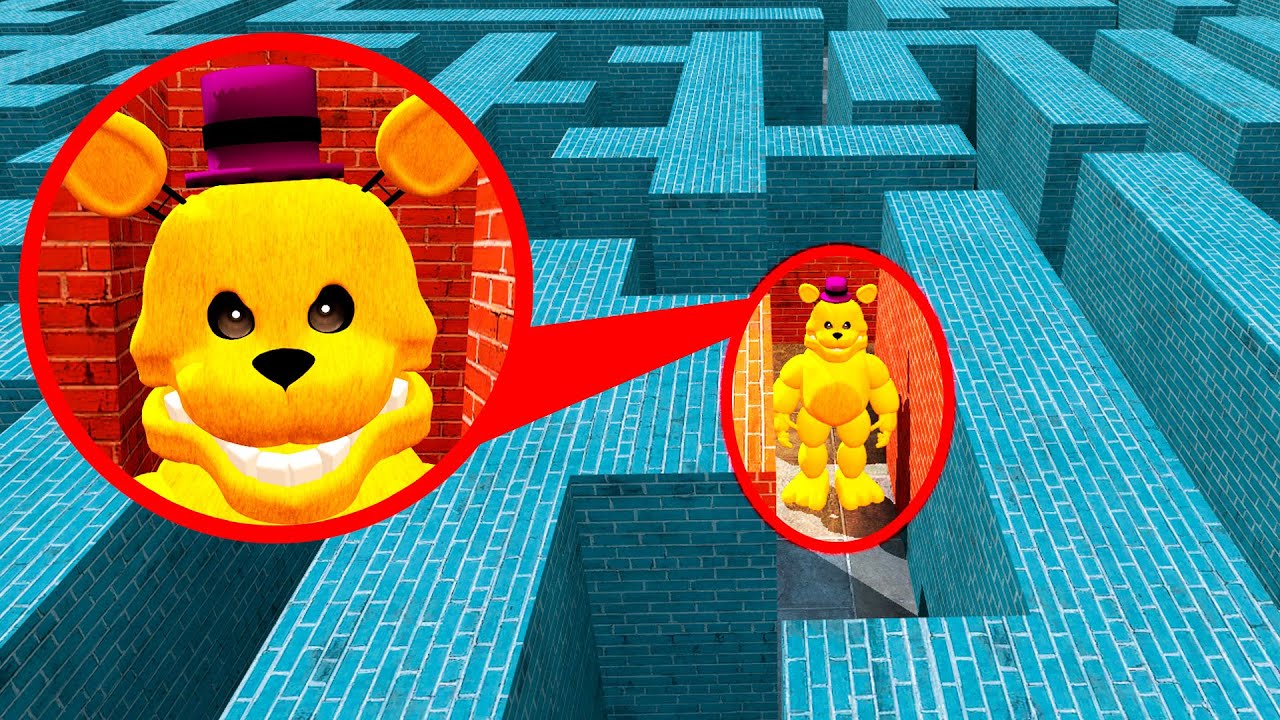 FREBEAR В ЛАБИРИНТЕ ГОНЯЕТСЯ ЗА НАМИ FNAF COOP Garry's Mod
