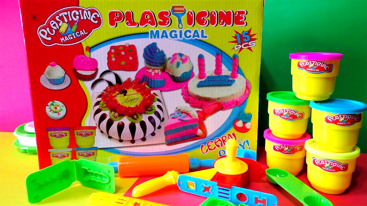 Plasticine Magical Cake Playset Review Play Doh Learn and Play