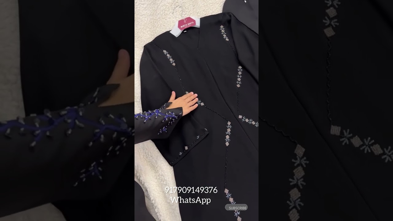 Cutdana handwork abaya design 2025 || black abaya || Dubai abaya collection #abaya #abayakaftan 