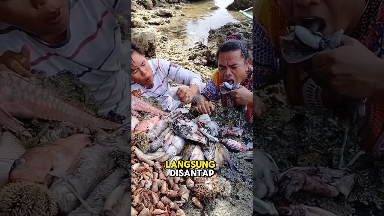 GILA! Makan Ikan Mentah Tanpa Dimasak, Rasanya Gimana#mukbang #makan#shorts