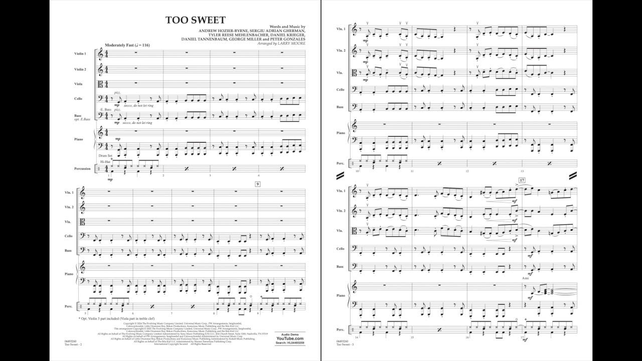 Too Sweet by Hozier | Beginner Pop Orchestral Hit | arr. by Larry Moore
