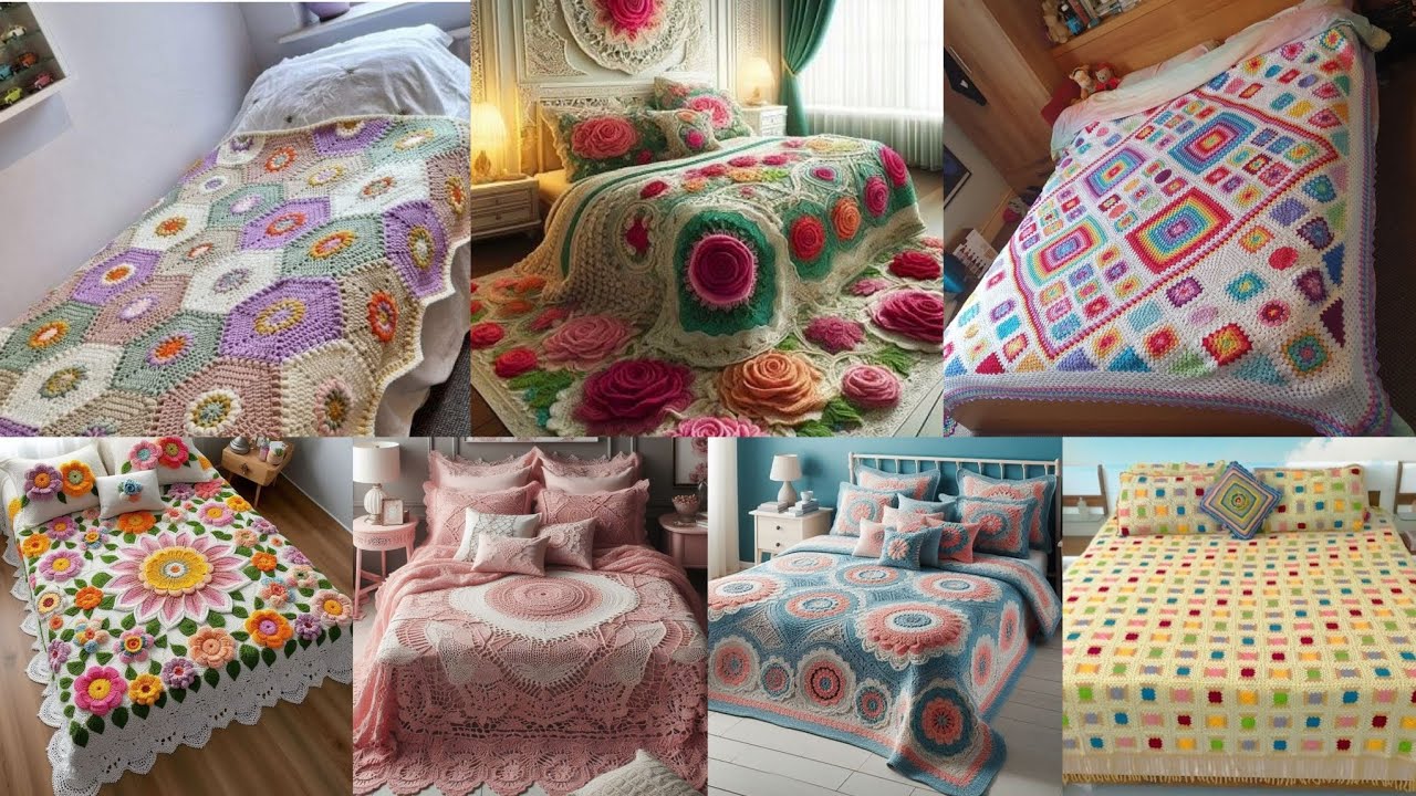 Most Stylish Crochet Bedsheet Design Ideas | Beautiful Designs for Your Bedroom 🛏️