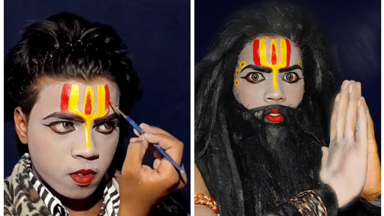 aghori mekup and dress up 🙏 artssuraj #youtubevideo #aghori