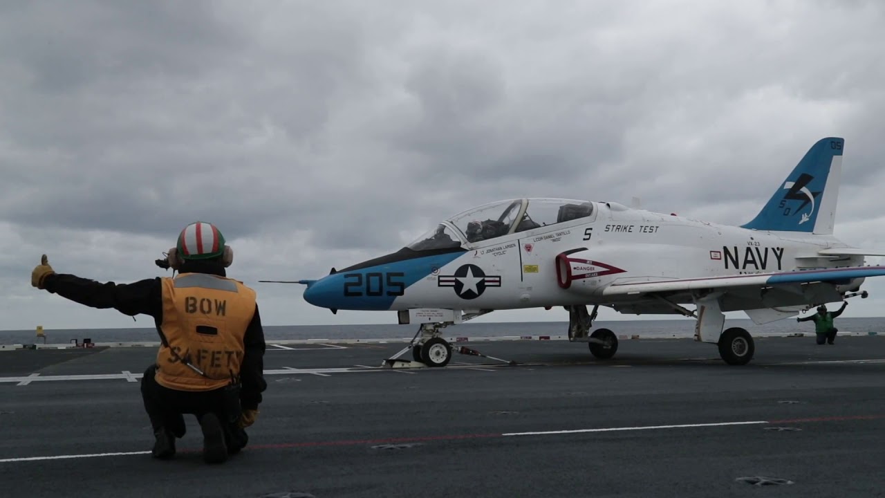 McDonnell Douglas T-45 Goshawk - USS Gerald R. Ford Flight Ops