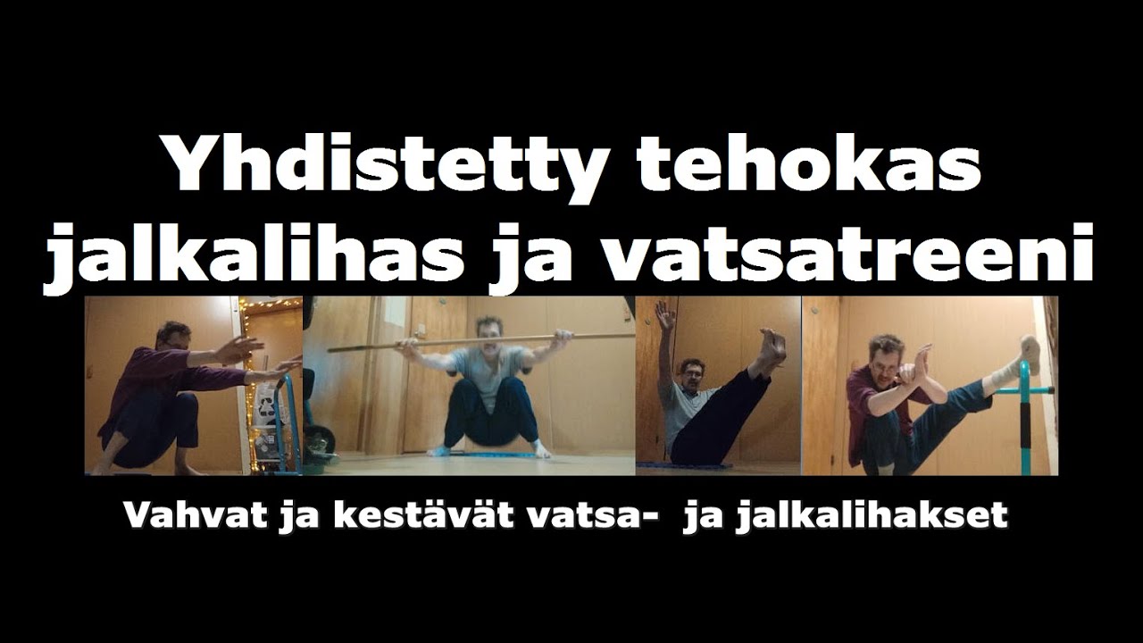 Yhdistetty tehokas jalkalihas ja vatsatreeni