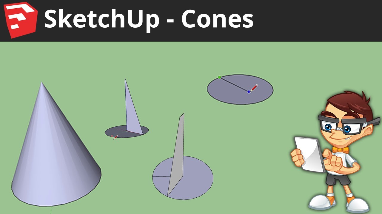SketchUp: Drawing a Cone (Point and Flat)