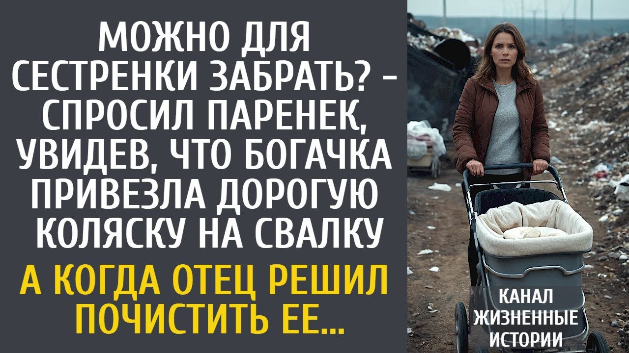 Можно для сестры забрать? - спросил паренек, увидев, что богачка привезла дорогую коляску на свалку