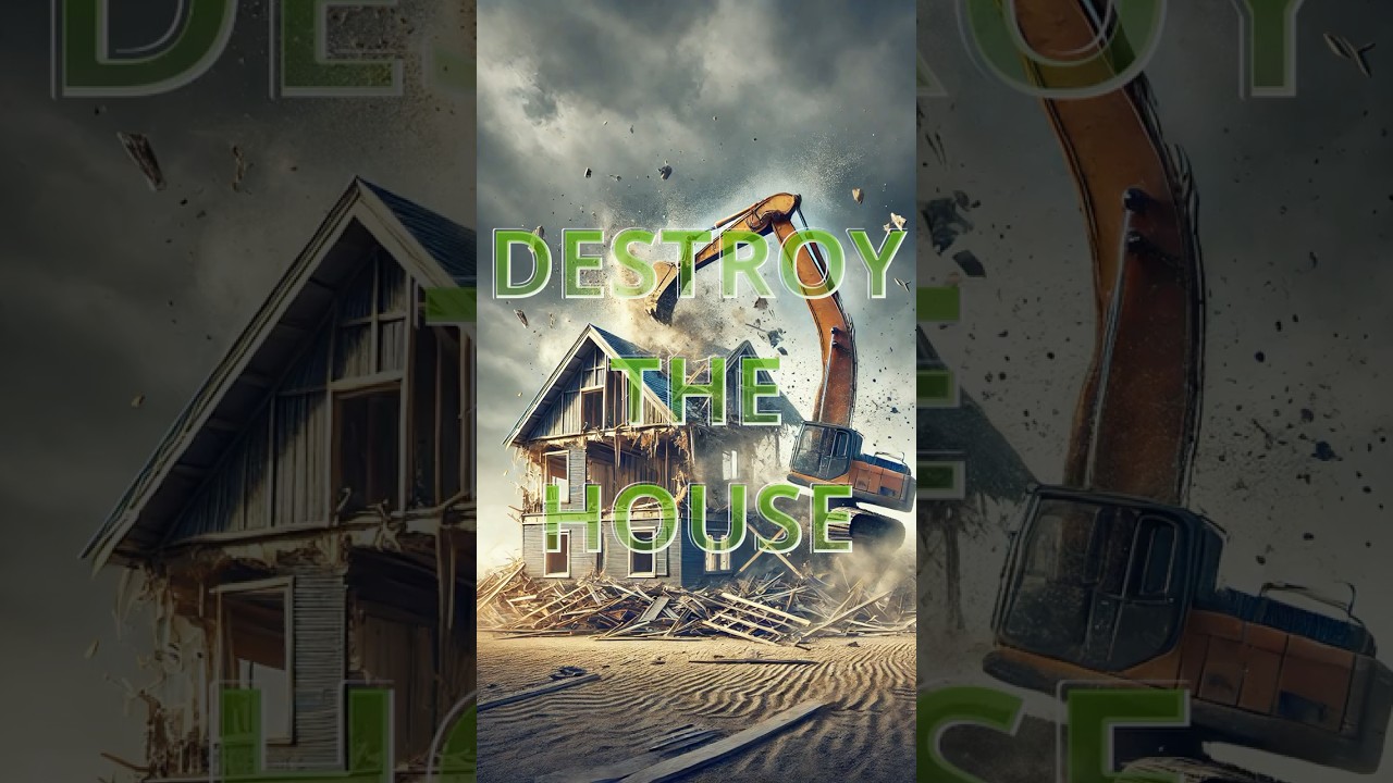 💥🏚 JCB 55Z vs. House Demolition! 🏚💥#shorts #demolition #jcb55z