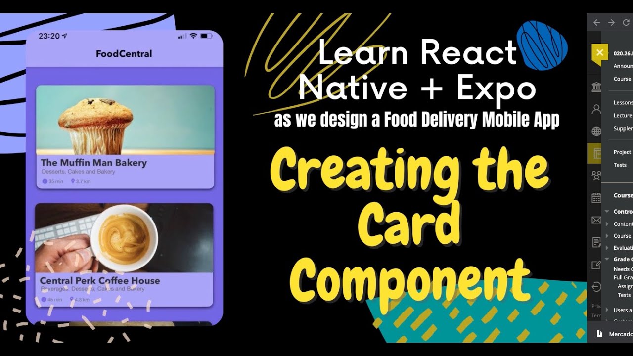 React Native + Expo Tutorial: Design a Food Delivery App (Part 5) - Card Component