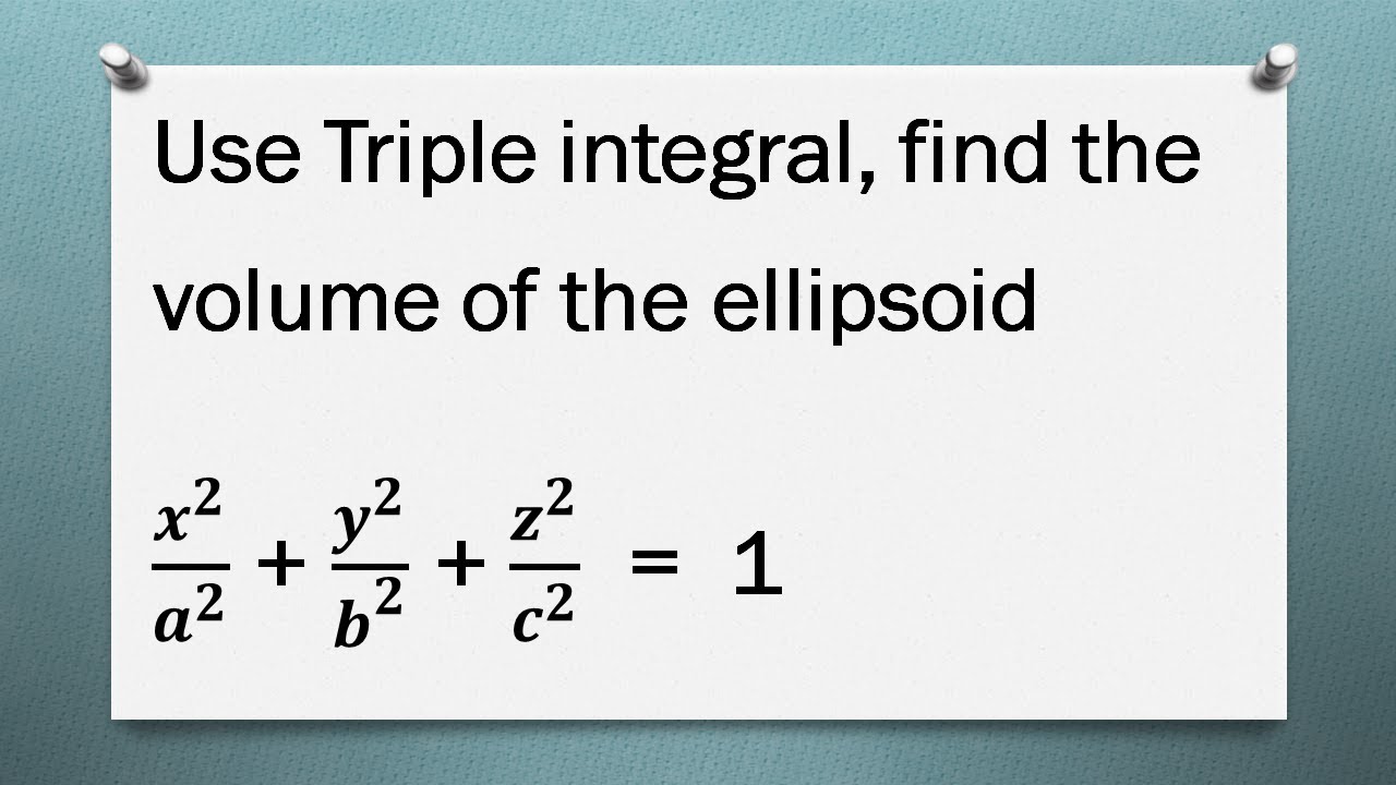 MA25C01|MA3151| Volume of The Ellipsoid  in Tamil|Volume of The Ellipsoid  x^2/a^2+y^2/b^2+z^2/c^2=1