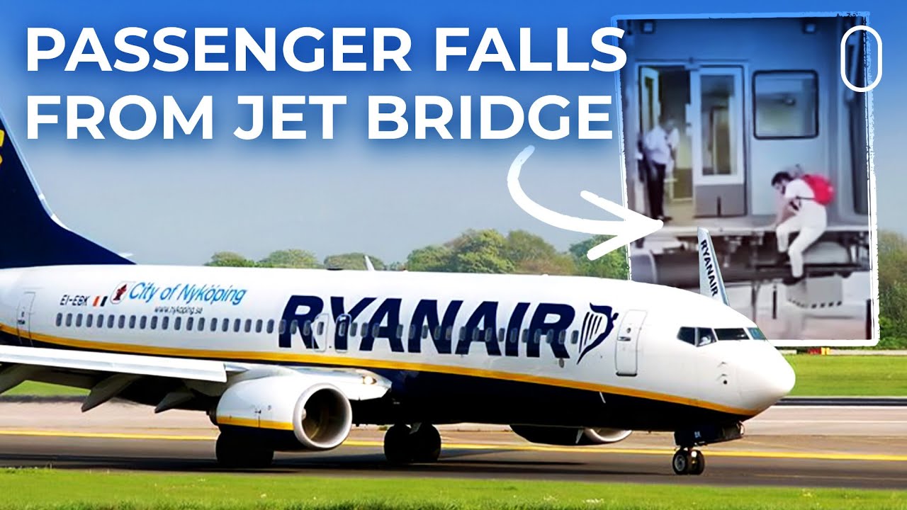 Late Ryanair Passenger Falls From Jet Bridge Trying To Make Flight
