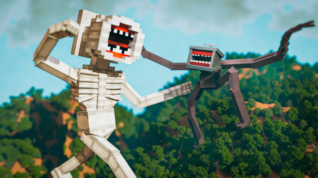 GREAT MOTHER MEGAPHONE VS BIG SIREN NO MINECRAFT !! ( TREVOR HENDERSON ) AVENTURA COM MODS