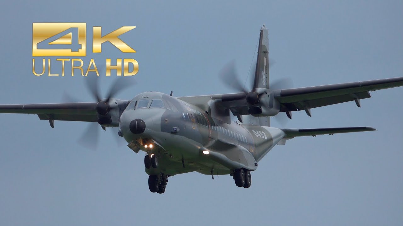(4K) CASA C-295M from the Czech Air Force 0452 arrival at Airpower 2022 AirShow LOXZ