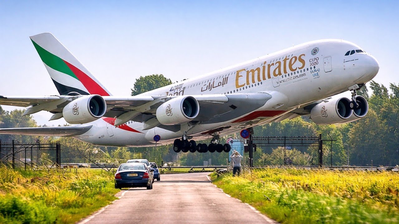 The Last Emirates Airbus A380 – Unbelievable Takeoff ✈️!