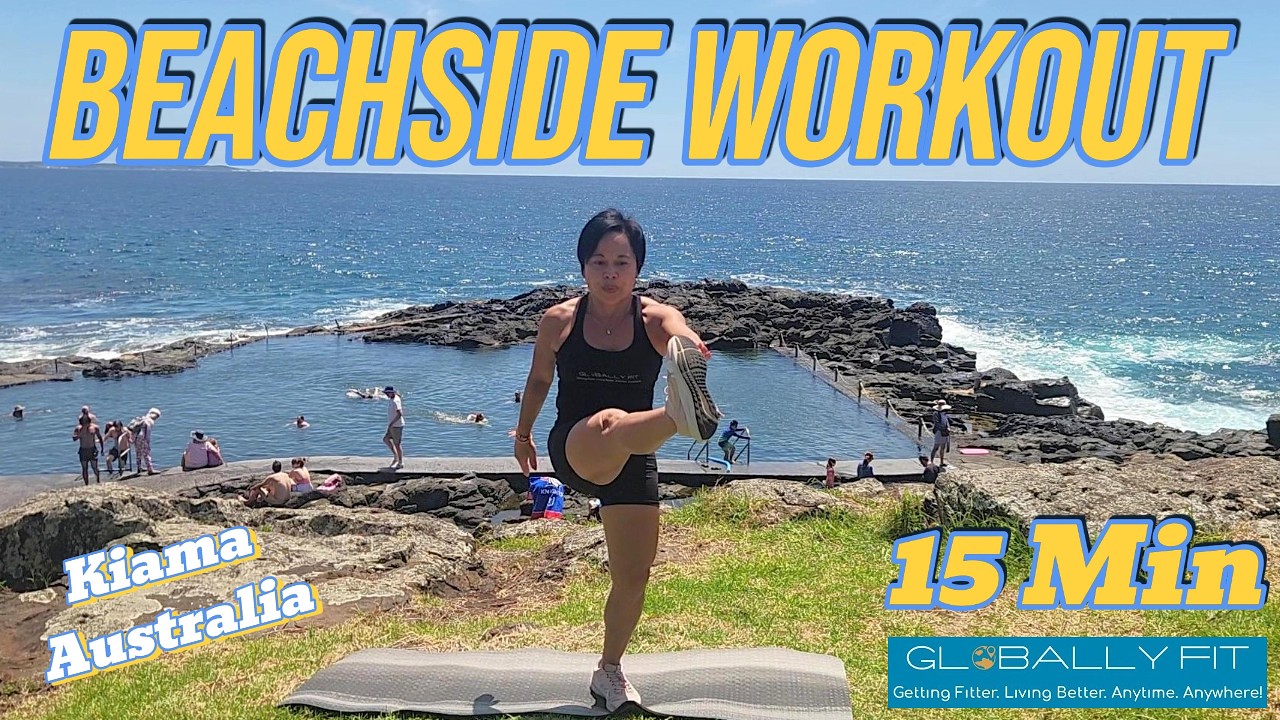 15 Min Full Body Beach Workout 💪 Burn Fat No Equipment | Kiama Australia