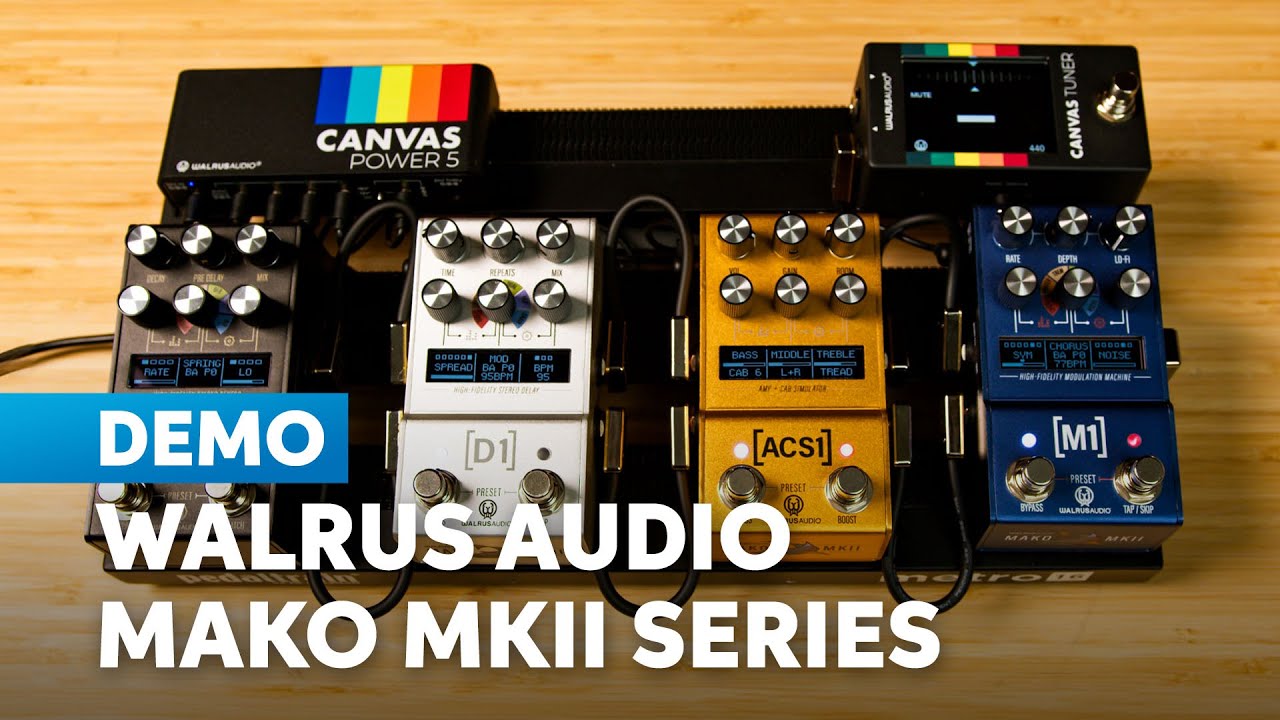 Демонстрация серии Walrus Audio Mako MKII с участием Кольта Вестбрука и Чавеса Солиса.