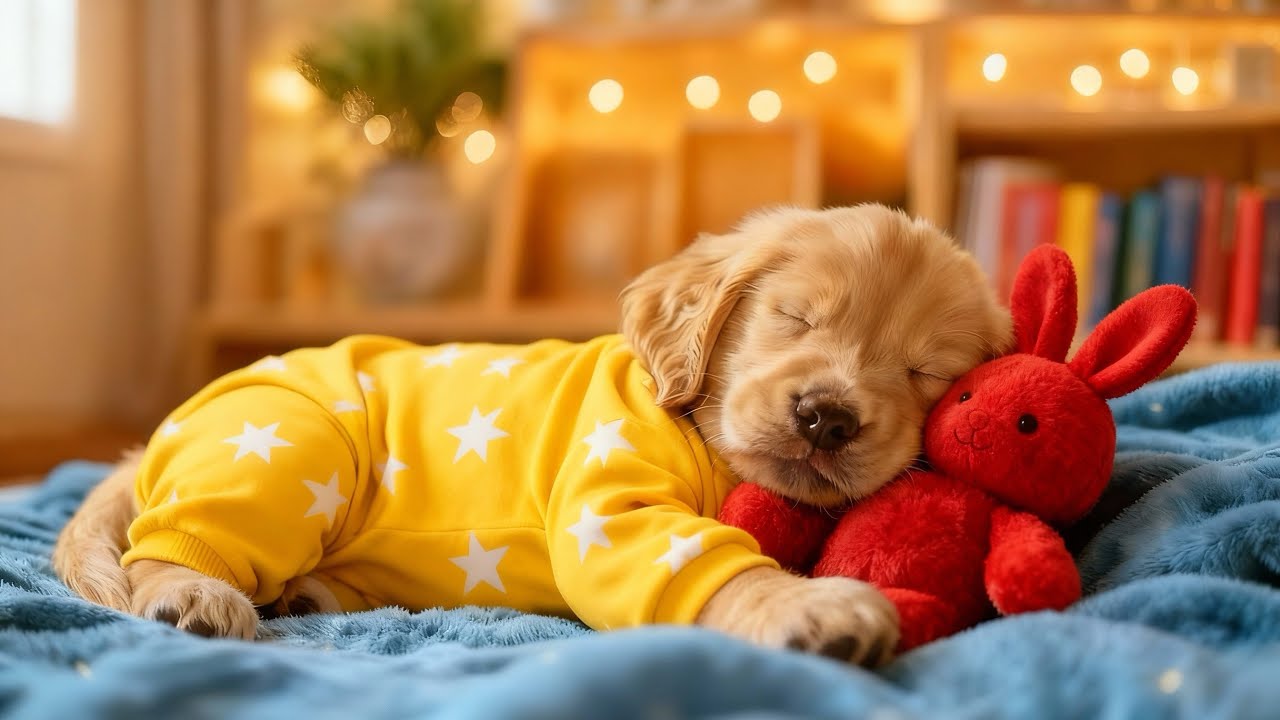 Sleeping Puppy with Soft Piano Music to Calm Your Dog ✅