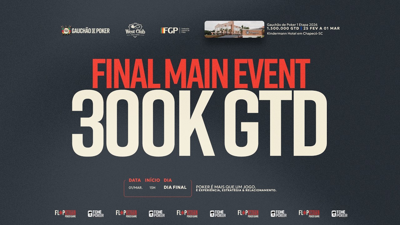 Gauchão de Poker | Main Event FGP - Dia Final | R$ 51.000 para o campeão