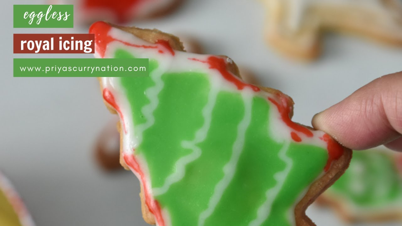 Eggless royal icing- no corn syrup required, without meringue powder, without eggs